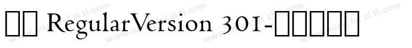隶书 RegularVersion 301字体转换